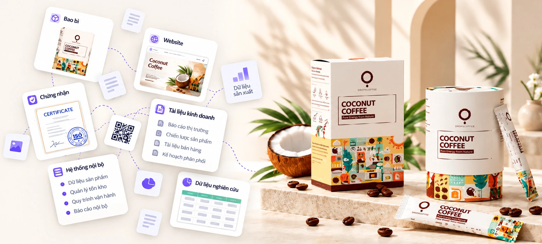 Các nguồn thông tin sản phẩm rải rác: bao bì, website, chứng nhận, tài liệu kinh doanh, hệ thống nội bộ, dữ liệu sản xuất, dữ liệu nghiên cứu