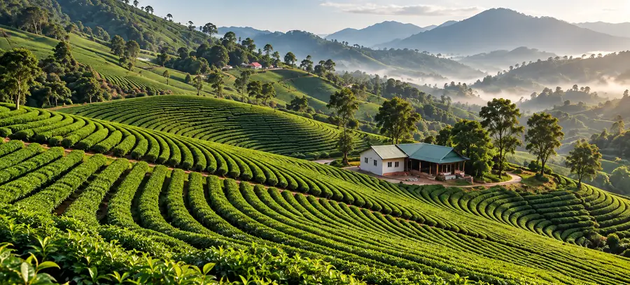 Trang trại chè trên đồi