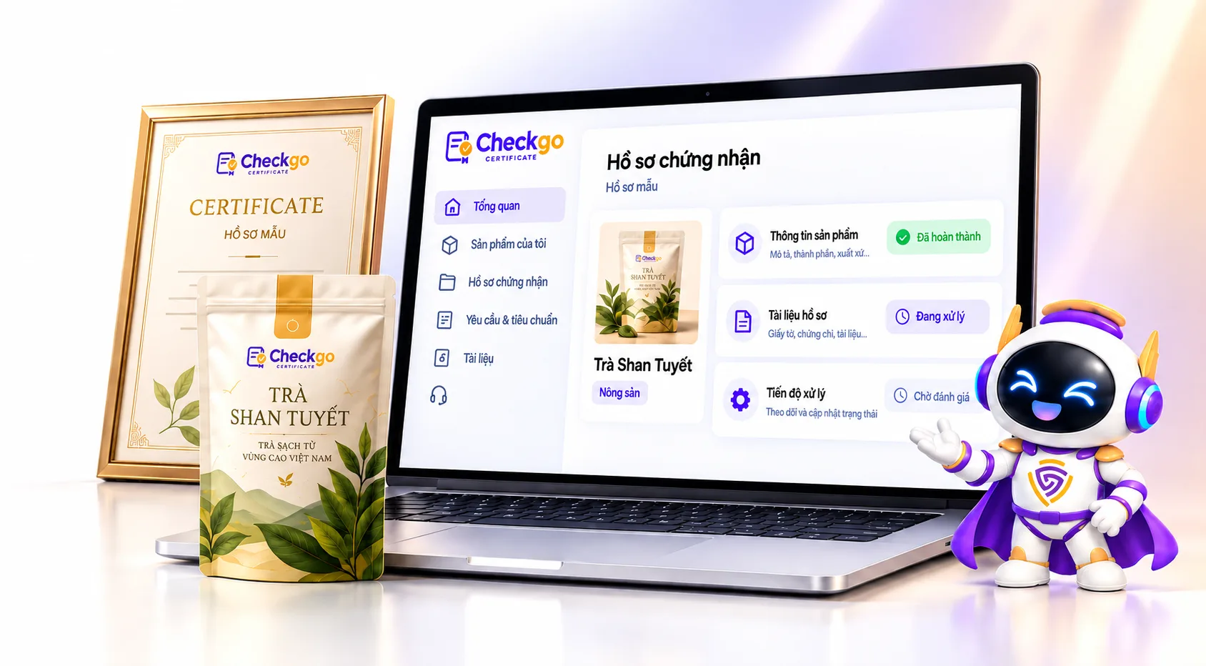 Hồ sơ chứng nhận Checkgo cho sản phẩm Trà Shan Tuyết
