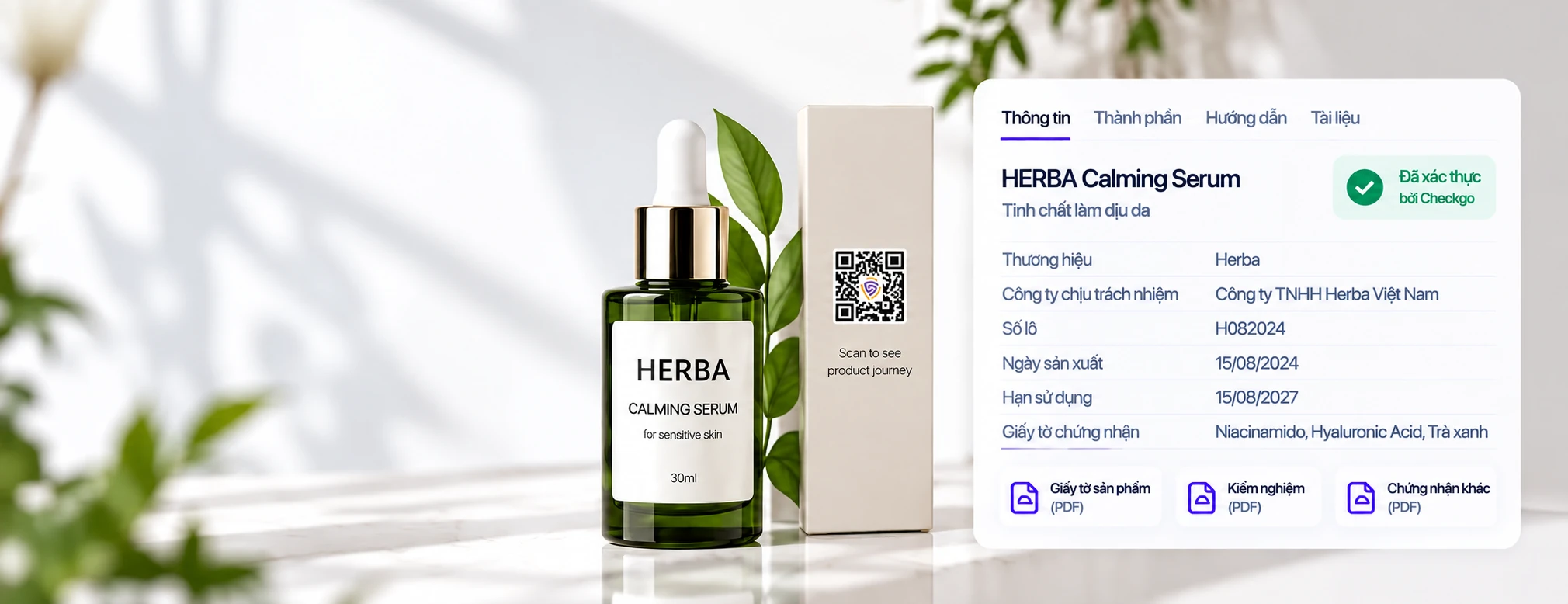 Serum và hồ sơ số CheckgoID