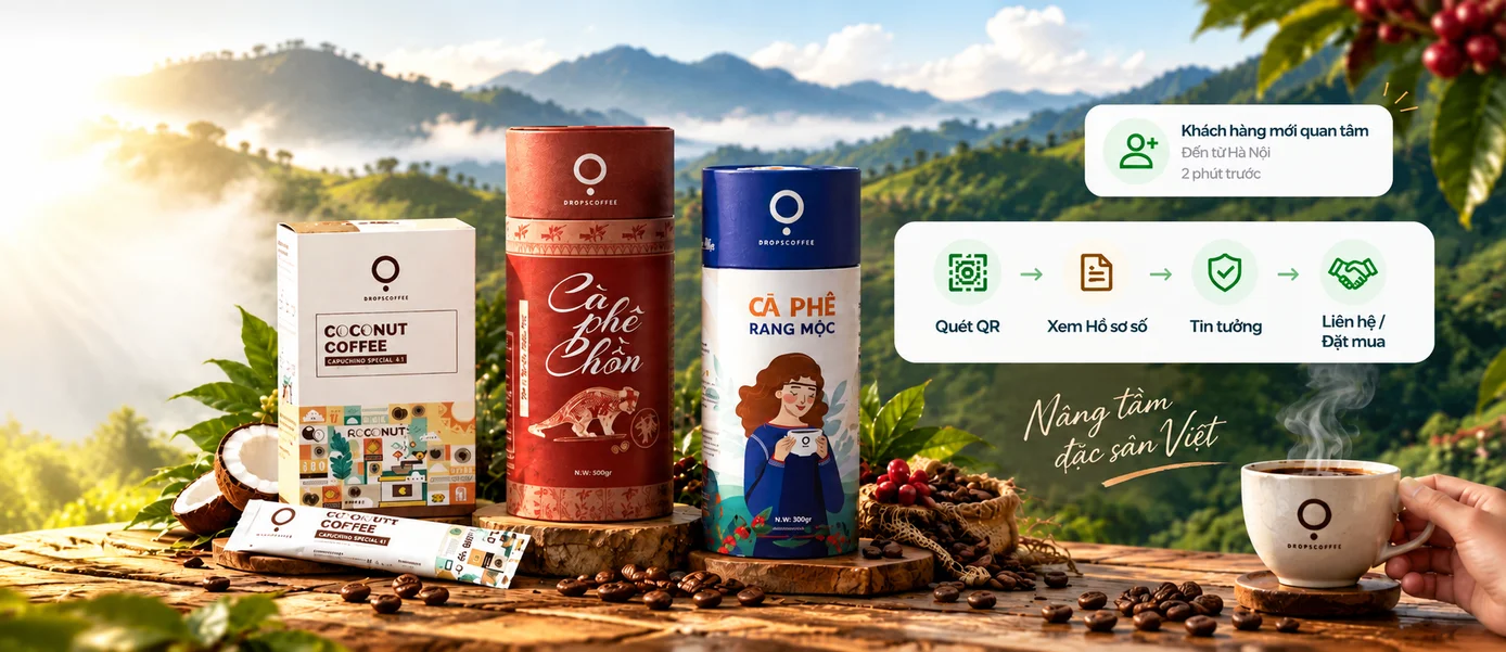 Hành trình quét QR đến đặt mua — trà, mật ong Hà Giang
