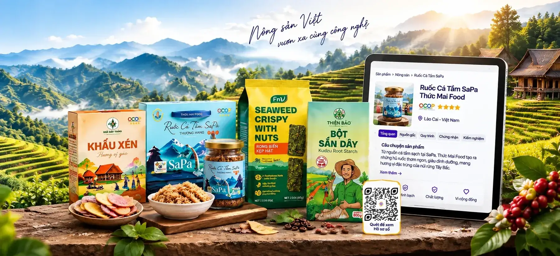 Nông sản OCOP Việt Nam trên Hồ sơ số Checkgo