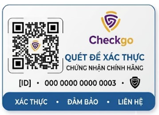 Tem chữ nhật Checkgo Quét để xác thực