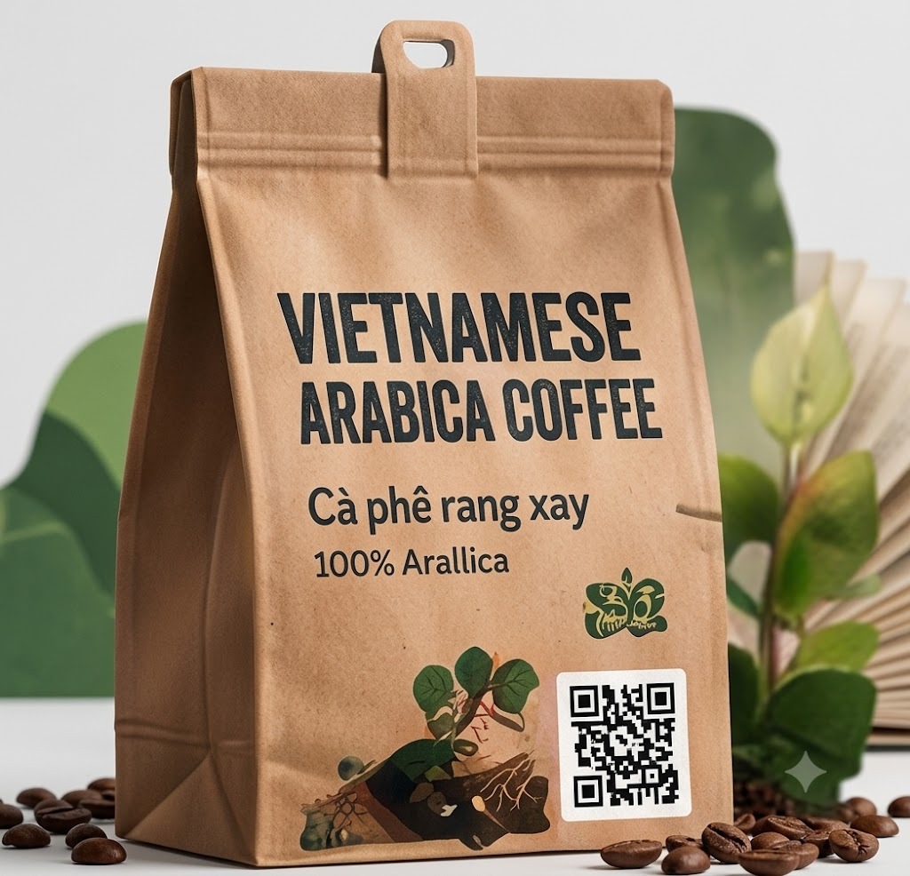 Bao bì sản phẩm với mã QR
